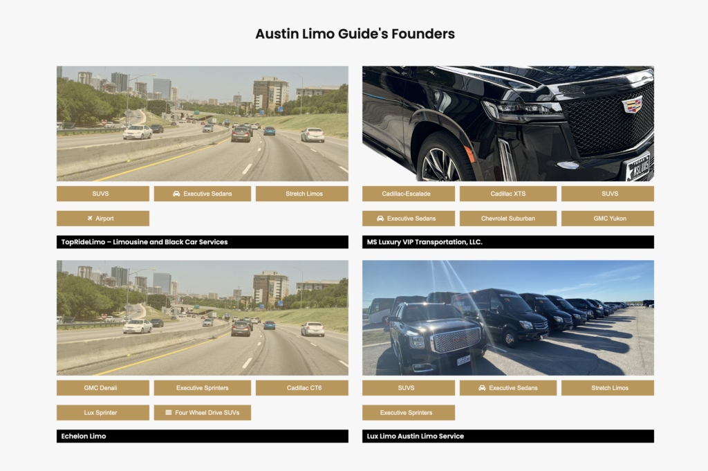 4 Providers of Luxury Rides in Austin 2 4 Providers of Luxury Rides in Austin