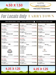 Exclusive Austin Limo Guide Postcard Mailer 4 Austin Limo Guide Tarrytown Postcard Mailer